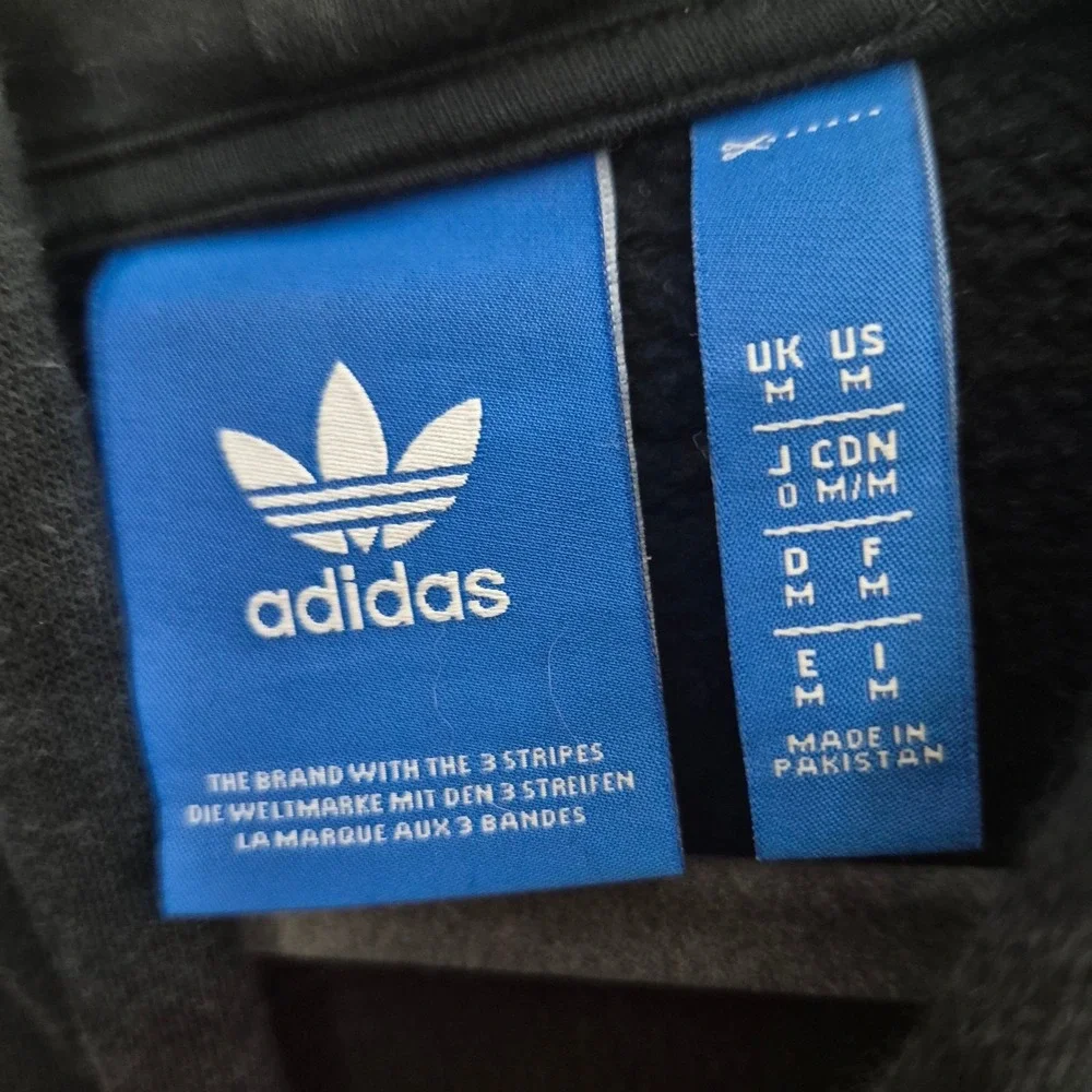 Adidas Originals Trefoil Hoodie Mens Medium‎ Black Pullover Sweatshirt BR4852